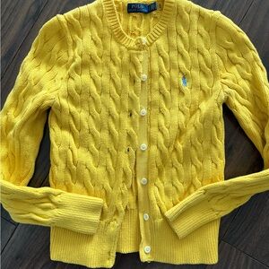 Polo Ralph Lauren Yellow cable cotton knit Sweater